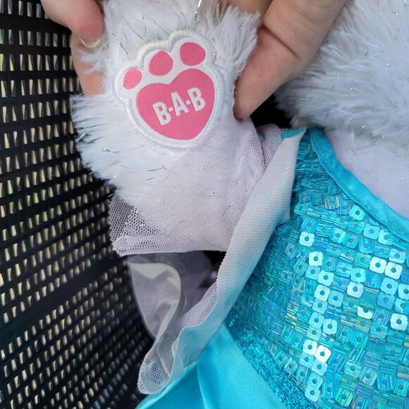 Build A Bear BAB Disney Frozen Elsa Stuffed Plush Bear 17” With Sparkle Dress - Picture 3 of 8